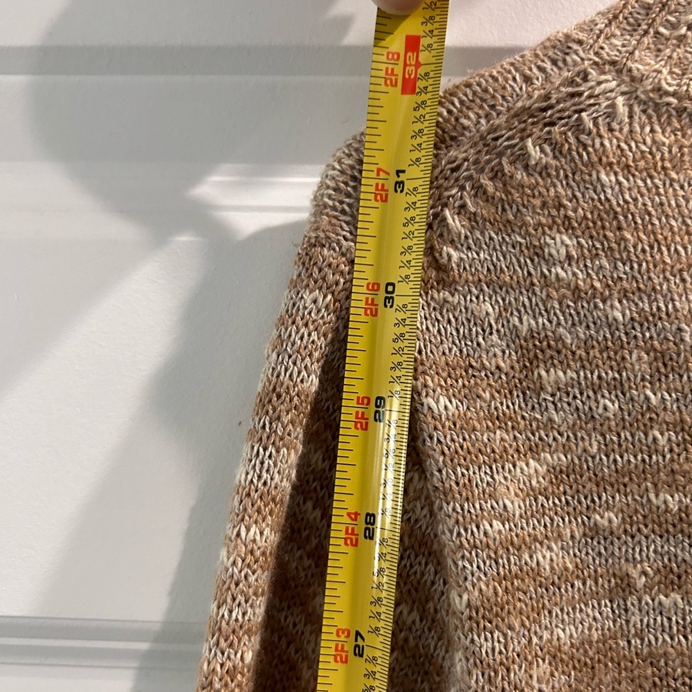 Free People Women’s Full Zip Knitted Sweater Size S Oversized Boho Thumb Holes - Picture 8 of 10